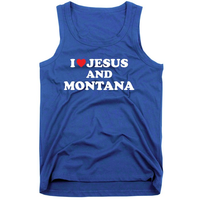 Usa Map Proud Christian Gift I Love Jesus And Montana Gift Tank Top