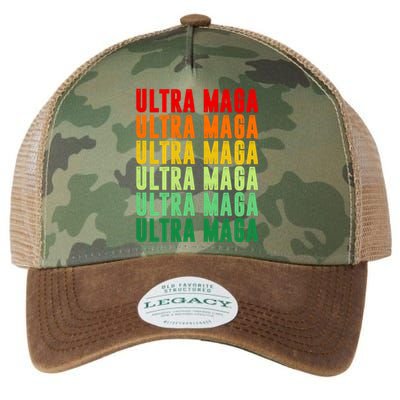 Ultra Maga Retro Vintage Legacy Tie Dye Trucker Hat