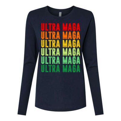 Ultra Maga Retro Vintage Womens Cotton Relaxed Long Sleeve T-Shirt