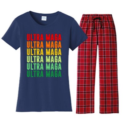 Ultra Maga Retro Vintage Women's Flannel Pajama Set