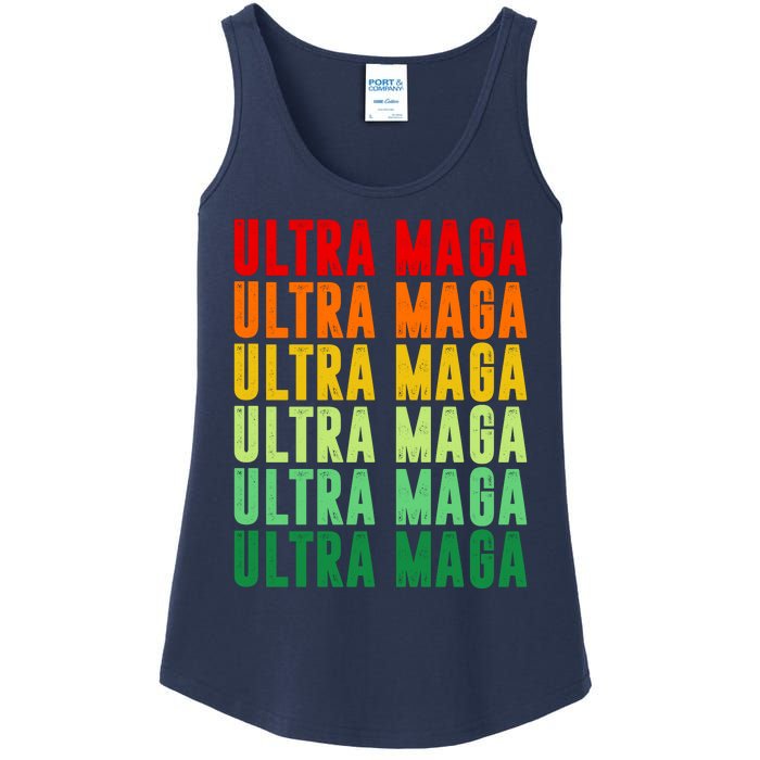 Ultra Maga Retro Vintage Ladies Essential Tank