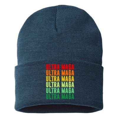 Ultra Maga Retro Vintage Sustainable Knit Beanie