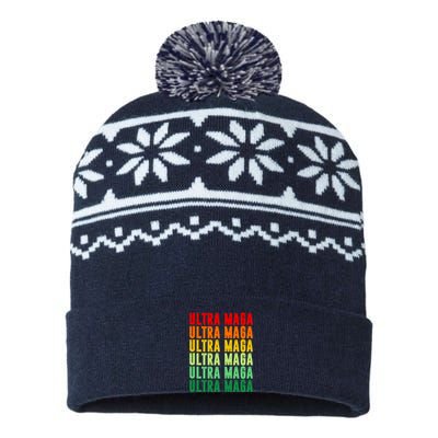 Ultra Maga Retro Vintage USA-Made Snowflake Beanie