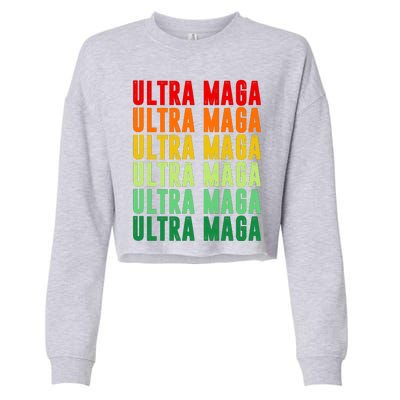 Ultra Maga Retro Vintage Cropped Pullover Crew