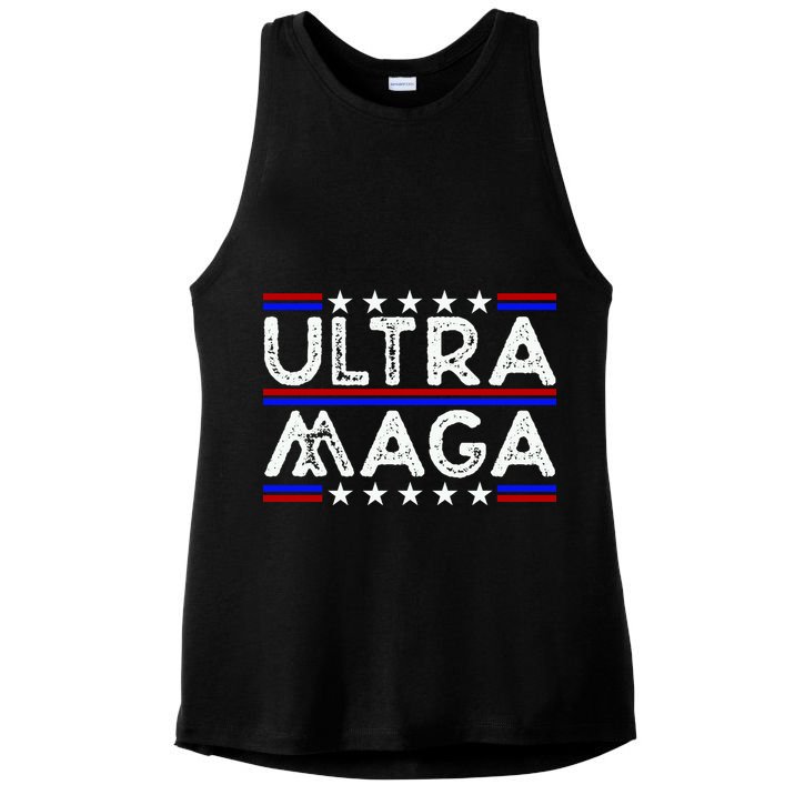 Ultra MAGA Retro Ladies PosiCharge Tri-Blend Wicking Tank