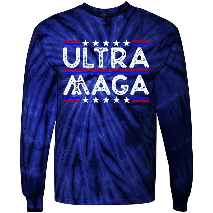 Ultra MAGA Retro Tie-Dye Long Sleeve Shirt