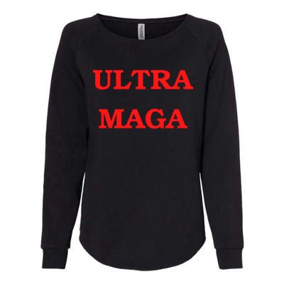 Ultra MAGA Red Trump 2024 Womens California Wash Sweatshirt