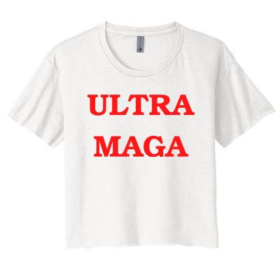 Ultra MAGA Red Trump 2024 Women's Crop Top Tee