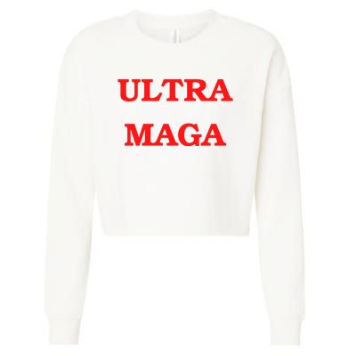 Ultra MAGA Red Trump 2024 Cropped Pullover Crew