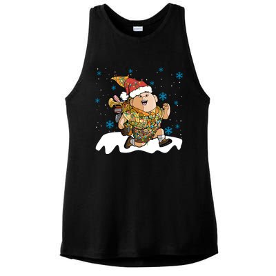 Up Movie Russell Christmas Light Up Russell Christmas Russell Ladies PosiCharge Tri-Blend Wicking Tank