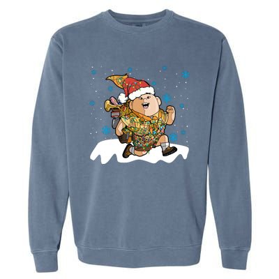 Up Movie Russell Christmas Light Up Russell Christmas Russell Garment-Dyed Sweatshirt