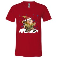 Up Movie Russell Christmas Light Up Russell Christmas Russell V-Neck T-Shirt