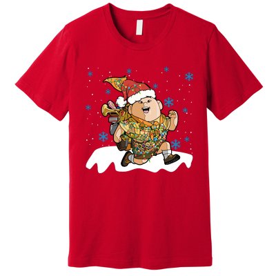 Up Movie Russell Christmas Light Up Russell Christmas Russell Premium T-Shirt