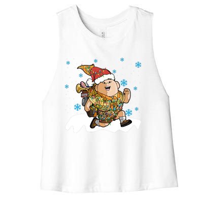 Up Movie Russell Christmas Light Up Russell Christmas Russell Women's Racerback Cropped Tank