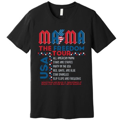 Usa Mom Retro American Independence Day 1776 Premium T-Shirt