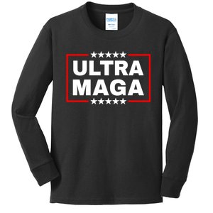 Trump 2024 Ultra MAGA Maga King Kids Long Sleeve Shirt