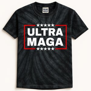 Trump 2024 Ultra MAGA Maga King Kids Tie-Dye T-Shirt