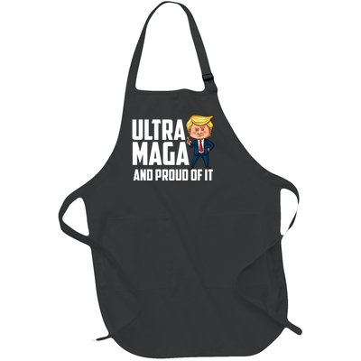 Ultra Maga Shirt Trump Ultra Maga And Proud Of It Full-Length Apron With Pockets