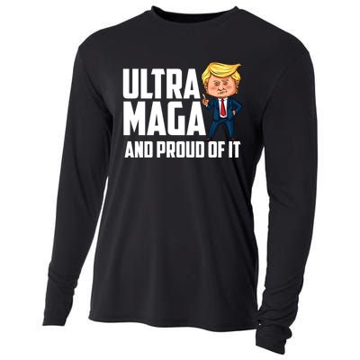 Ultra Maga Shirt Trump Ultra Maga And Proud Of It Cooling Performance Long Sleeve Crew