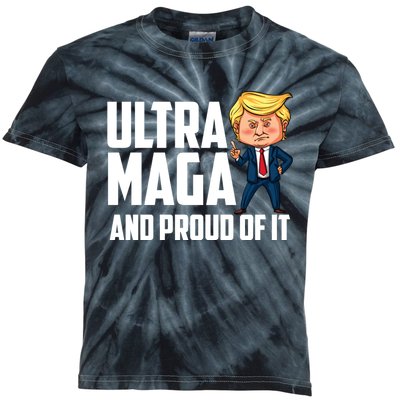 Ultra Maga Shirt Trump Ultra Maga And Proud Of It Kids Tie-Dye T-Shirt