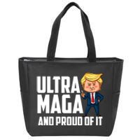 Ultra Maga Shirt Trump Ultra Maga And Proud Of It Zip Tote Bag