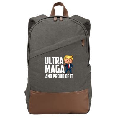 Ultra Maga Shirt Trump Ultra Maga And Proud Of It Cotton Canvas Backpack