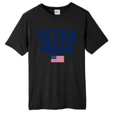 Ultra MAGA Shirt Maga King Funny Anti Biden American Flag Pro Trump Trendy Tall Fusion ChromaSoft Performance T-Shirt