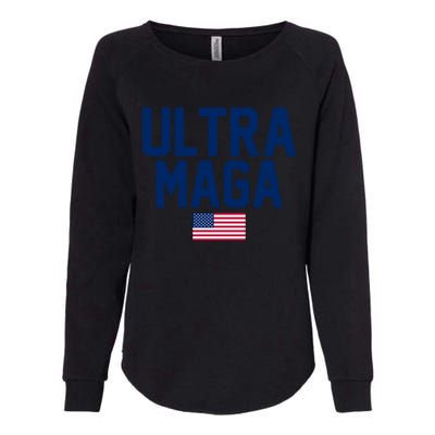 Ultra MAGA Shirt Maga King Funny Anti Biden American Flag Pro Trump Trendy Womens California Wash Sweatshirt