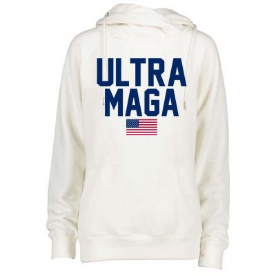 Ultra MAGA Shirt Maga King Funny Anti Biden American Flag Pro Trump Trendy Womens Funnel Neck Pullover Hood