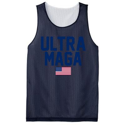 Ultra MAGA Shirt Maga King Funny Anti Biden American Flag Pro Trump Trendy Mesh Reversible Basketball Jersey Tank