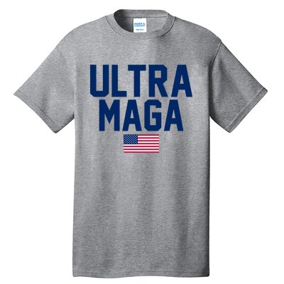 Ultra MAGA Shirt Maga King Funny Anti Biden American Flag Pro Trump Trendy Tall T-Shirt