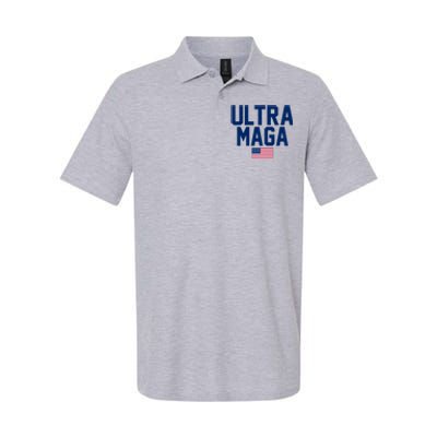 Ultra MAGA Shirt Maga King Funny Anti Biden American Flag Pro Trump Trendy Softstyle Adult Sport Polo