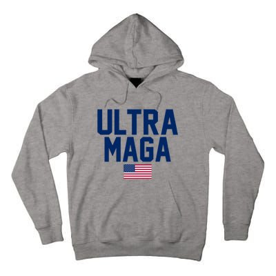 Ultra MAGA Shirt Maga King Funny Anti Biden American Flag Pro Trump Trendy Tall Hoodie