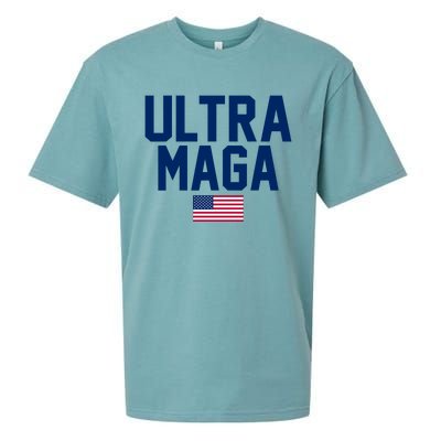 Ultra MAGA Shirt Maga King Funny Anti Biden American Flag Pro Trump Trendy Sueded Cloud Jersey T-Shirt