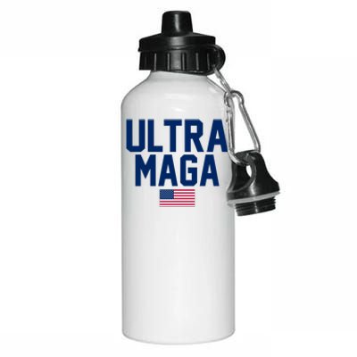 Ultra MAGA Shirt Maga King Funny Anti Biden American Flag Pro Trump Trendy Aluminum Water Bottle