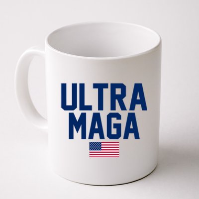 Ultra MAGA Shirt Maga King Funny Anti Biden American Flag Pro Trump Trendy Coffee Mug