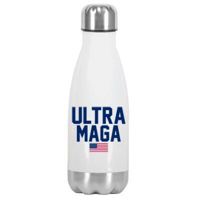 Ultra MAGA Shirt Maga King Funny Anti Biden American Flag Pro Trump Trendy Stainless Steel Insulated Water Bottle