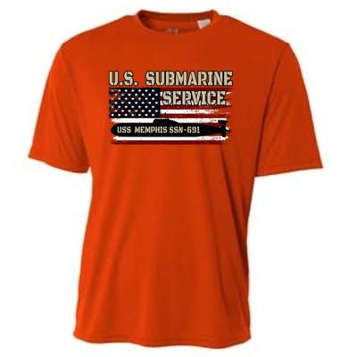 Uss Memphis Ssn691 Submarine Veterans Day FatherS Day Cooling Performance Crew T-Shirt