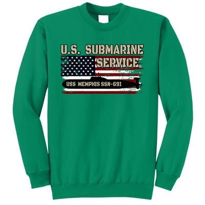 Uss Memphis Ssn691 Submarine Veterans Day FatherS Day Sweatshirt