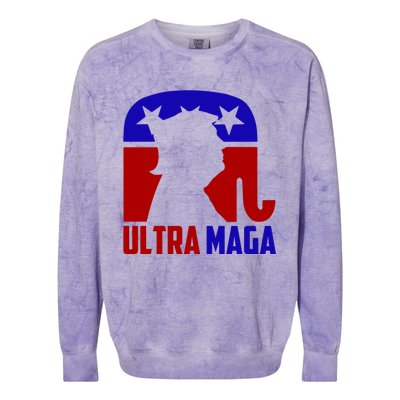 Ultra MAGA Shirt Pro Trump Funny Anti Biden Republican Gift Colorblast Crewneck Sweatshirt