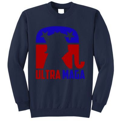 Ultra MAGA Shirt Pro Trump Funny Anti Biden Republican Gift Tall Sweatshirt