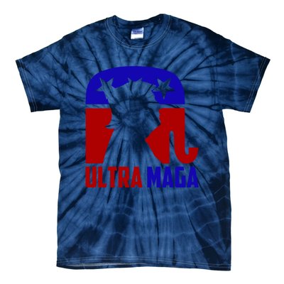 Ultra MAGA Shirt Pro Trump Funny Anti Biden Republican Gift Tie-Dye T-Shirt