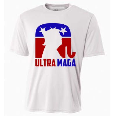 Ultra MAGA Shirt Pro Trump Funny Anti Biden Republican Gift Cooling Performance Crew T-Shirt