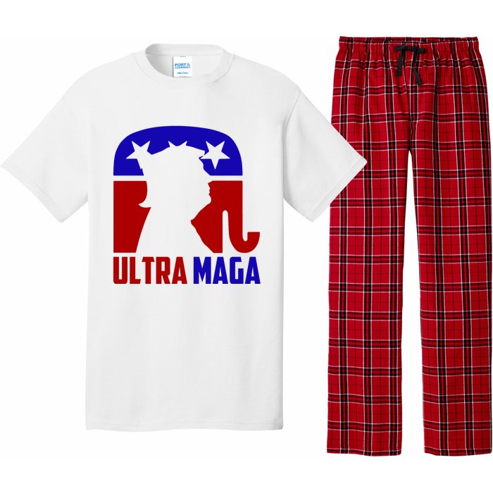 Ultra MAGA Shirt Pro Trump Funny Anti Biden Republican Gift Pajama Set