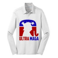 Ultra MAGA Shirt Pro Trump Funny Anti Biden Republican Gift Silk Touch Performance Long Sleeve Polo