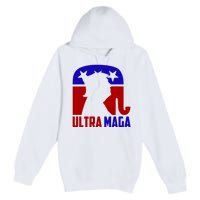 Ultra MAGA Shirt Pro Trump Funny Anti Biden Republican Gift Premium Pullover Hoodie