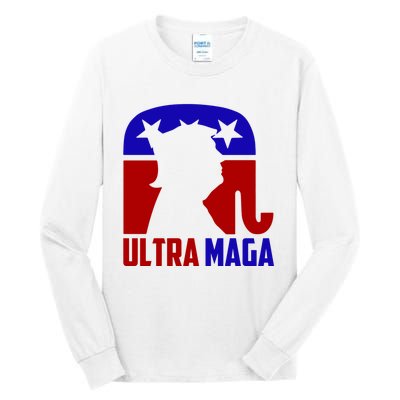 Ultra MAGA Shirt Pro Trump Funny Anti Biden Republican Gift Tall Long Sleeve T-Shirt