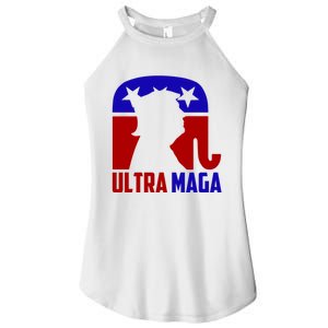 Ultra MAGA Shirt Pro Trump Funny Anti Biden Republican Gift Women's Perfect Tri Rocker Tank