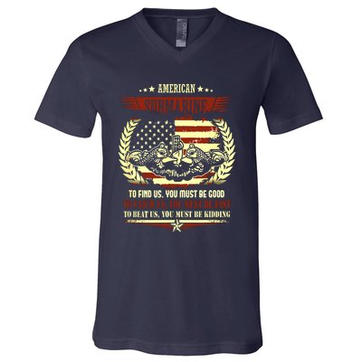 US Military Submarine Gift For A Veteran Submariner V-Neck T-Shirt