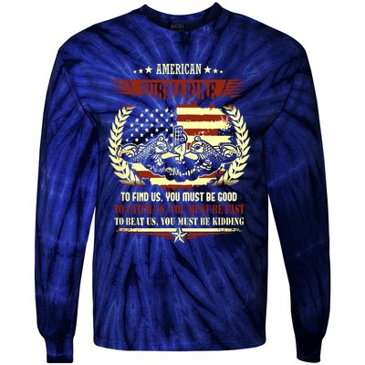 US Military Submarine Gift For A Veteran Submariner Tie-Dye Long Sleeve Shirt